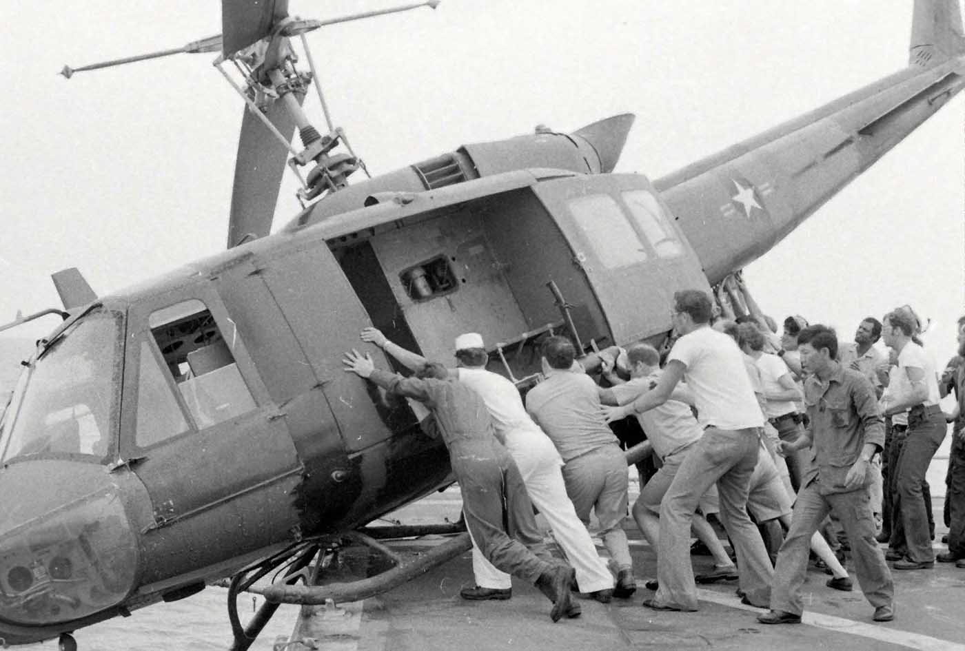 #9  When US Military pushed Helicopters overboard to make room for Vietnam War evacuees, 1975 #9 Vietnam Wa