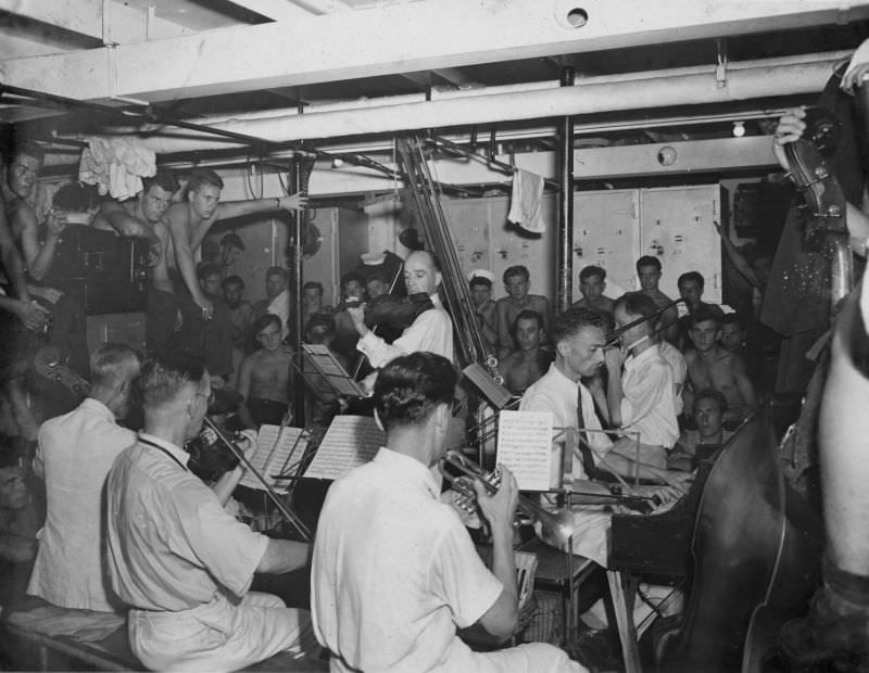 #19 Russian orchestra entertaining, Hong Kong, August 1945