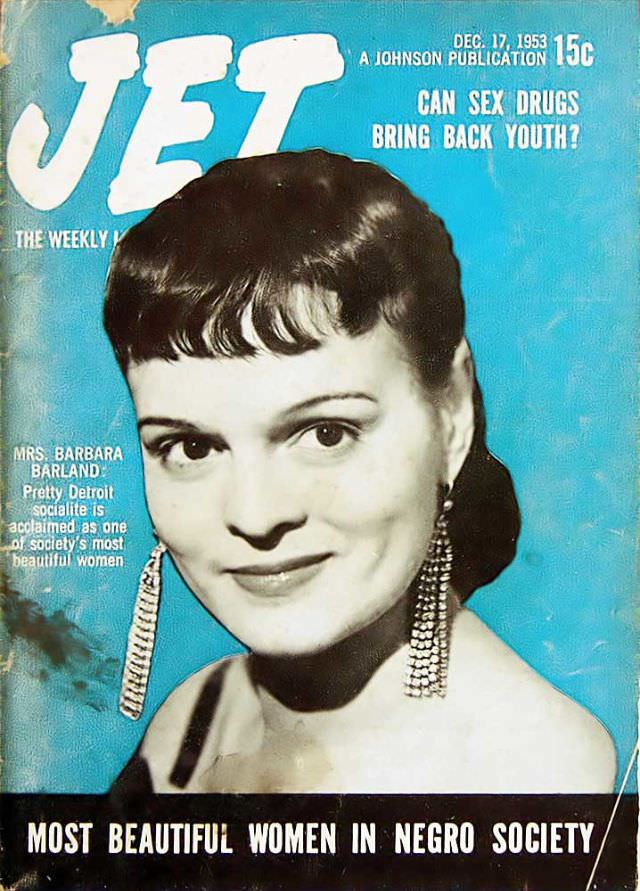 #11 Mrs. Barbara Barland is One of the Most Beautiful Women in Negro Society, Jet Magazine, December 17, 1953
