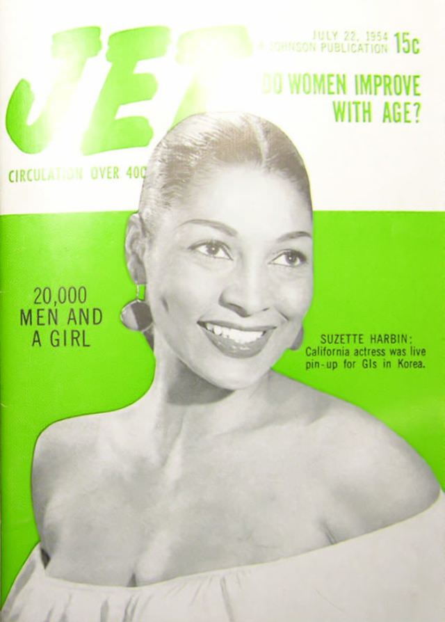 #22 Suzette Harbin Was Live Pinup For GIs in Korea, Jet Magazine, July 22, 1954