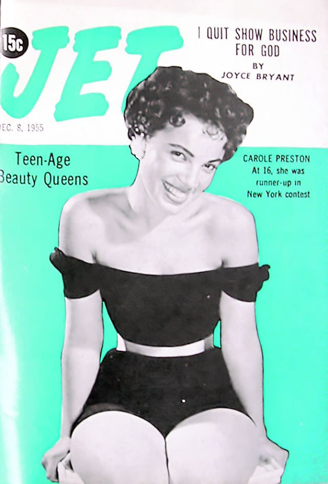 #33 Teenage Beauty Queen Carole Preston, Jet Magazine, December 8, 1955