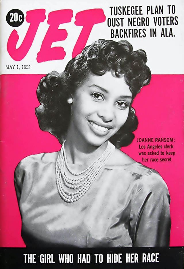 #42 Joann Ransom, The Girl Who Had To Hide Her Race, Jet Magazine, May 1, 1958