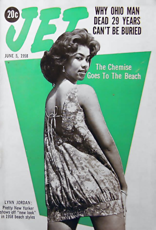 #43 Lynn Jordan Models the Chemise for the Beach, Jet Magazine, June 5, 1958