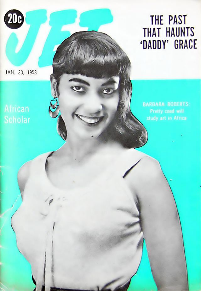 #44 Pretty Coed Barbara Roberts, Jet Magazine, January 30, 1958