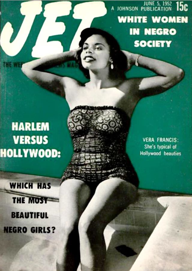 #5 Vera Francis, Typical of Hollywood Black Beauties, Jet Magazine, June 5, 1952
