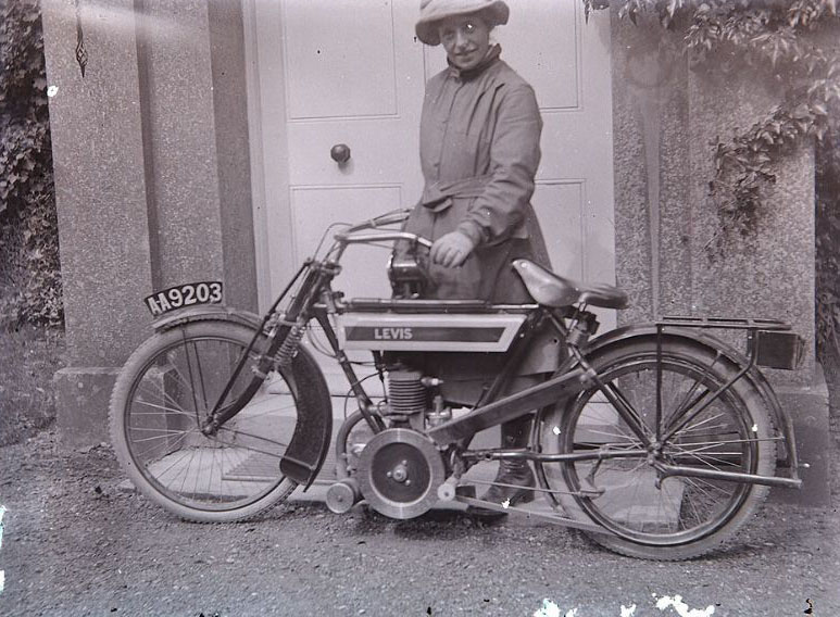 #35 Early Levis motorcycle