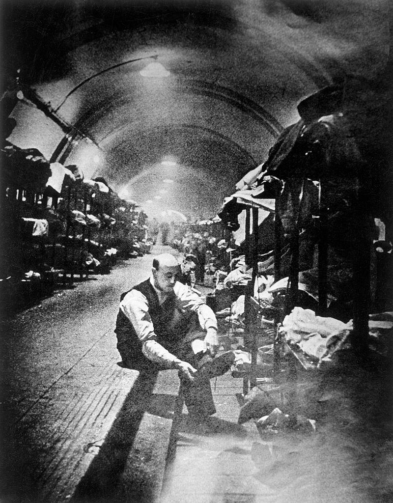 #4 Underground tunnels serving as shelters during the german bomb attacks on London, 1940