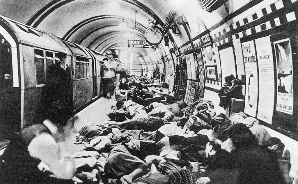 #6 Underground tunnels and stations serving as shelters during the german bomb attacks on London. End of 1940