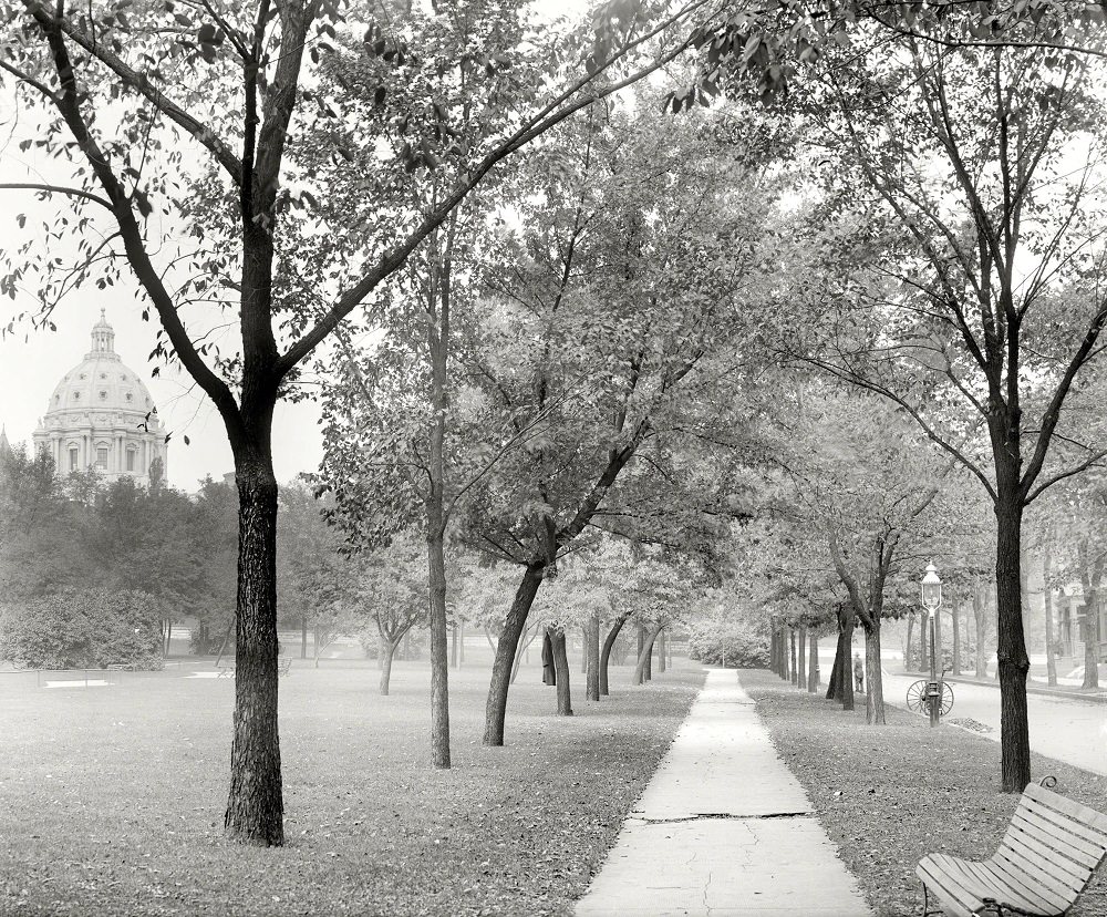 #34 Capitol dome from Central Park, St. Paul, Minnesota, 1910