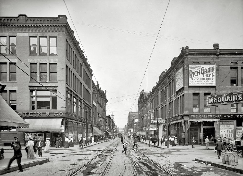 #28 Seventh Street at Cedar, St. Paul, Minnesota, 1905
