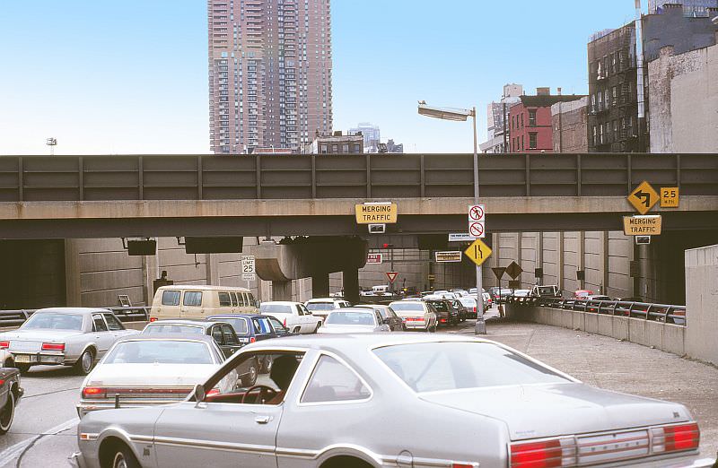 #57 Entering the Lincoln Tunnel, Spring, 1980