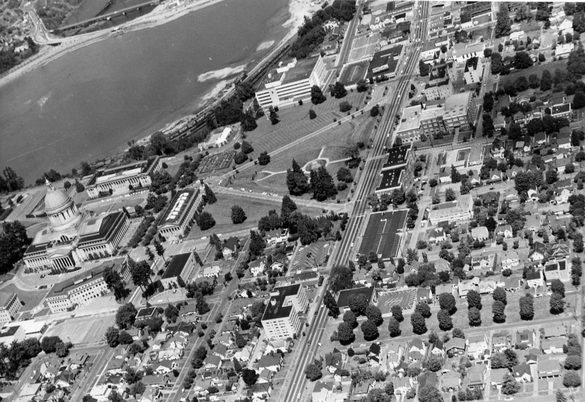#6 Aerial view of Capitol Campus and Olympia, 1961