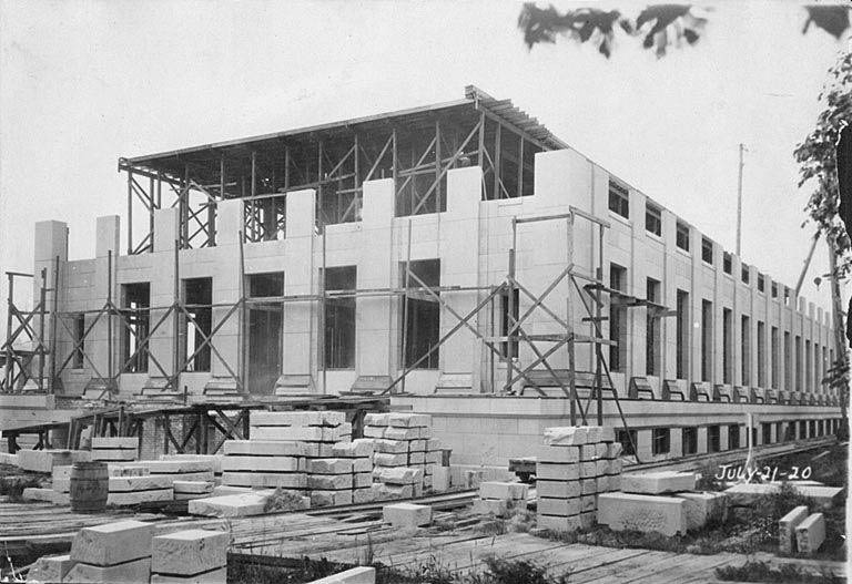 #18 Construction progress on Insurance Building, Washington State Capitol complex, Olympia, July 21, 1920