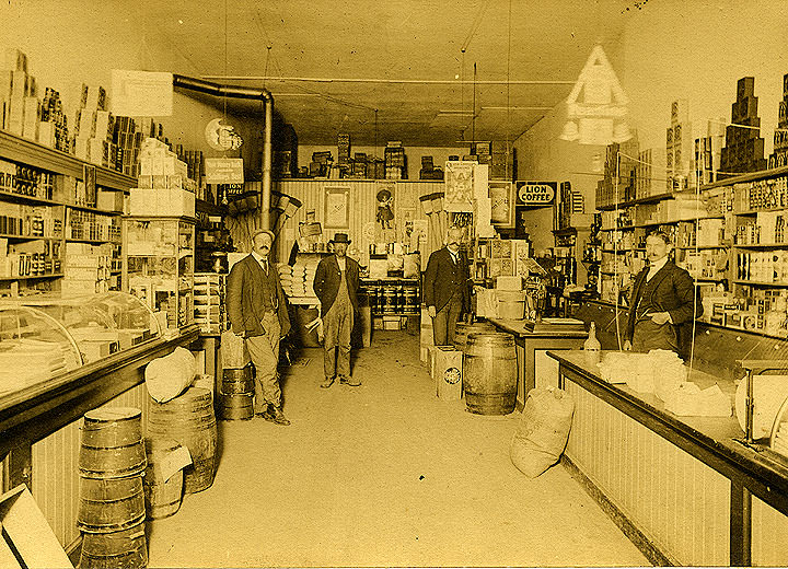 #19 The interior of a store, identity not given, in Olympia, 1890s