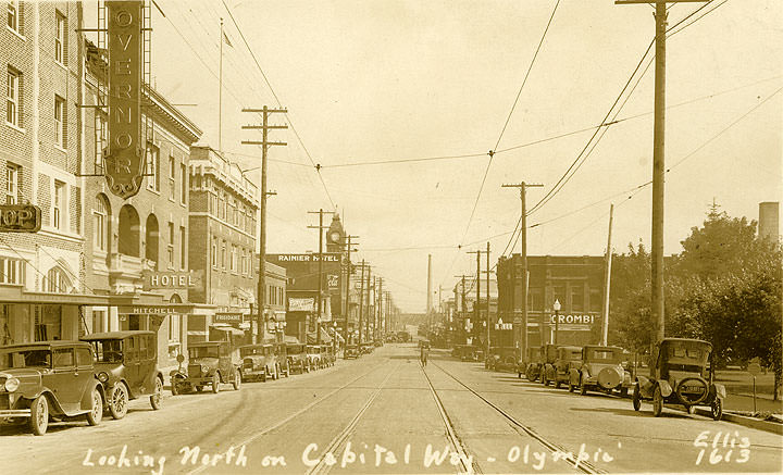 #31 Looking North on Capitol Way Olympia, 1922