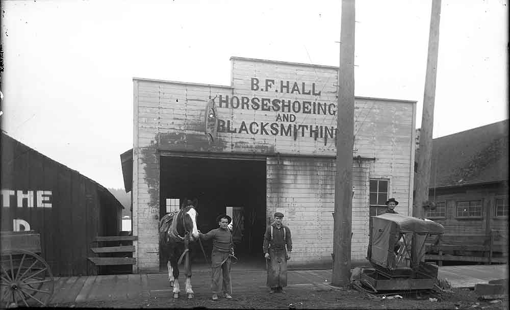 #106 B.F. Hall Horseshoeing and Blacksmithing, Olympia, 1914