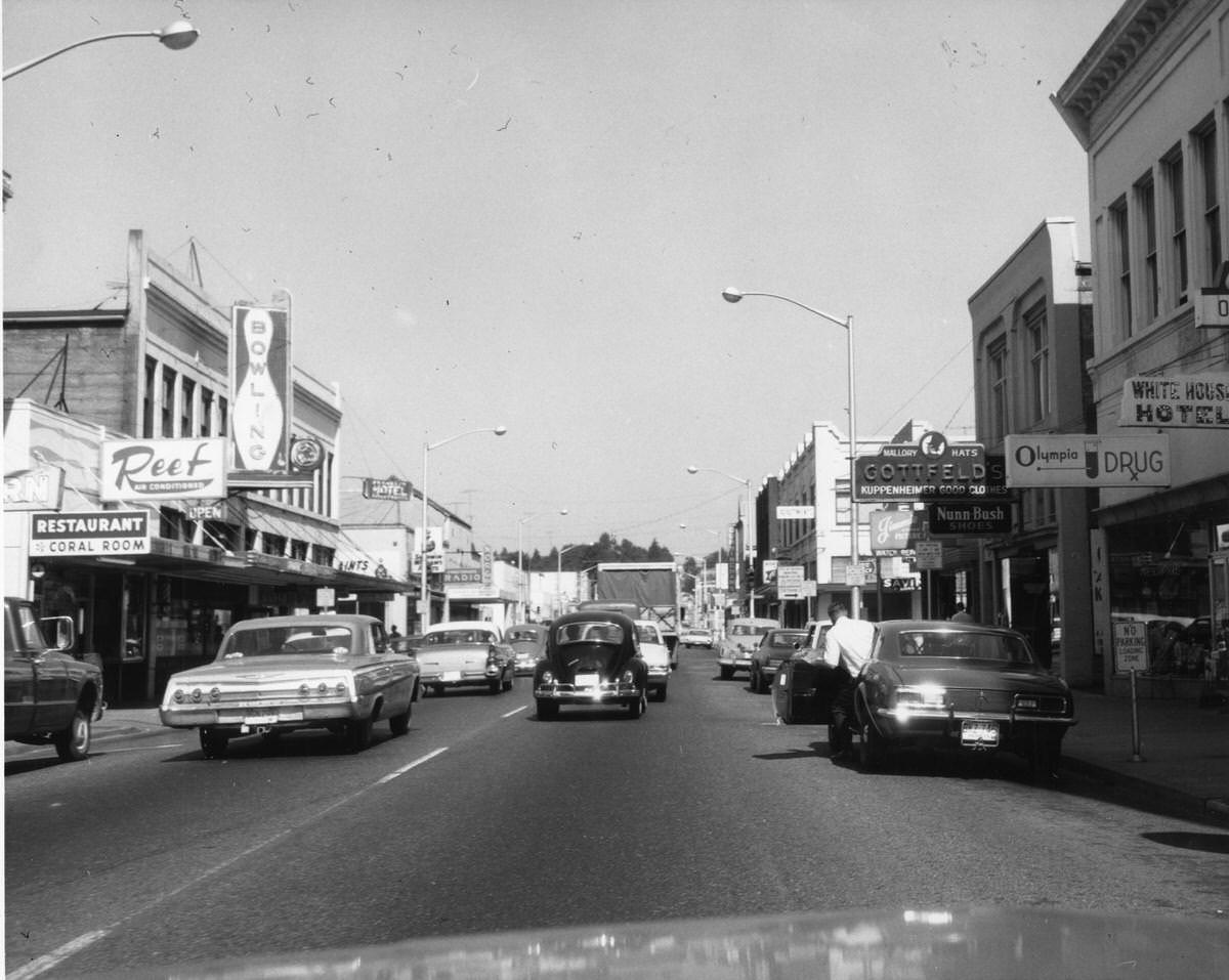#5 4th Avenue in Olympia, looking east, 1968