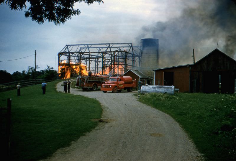 #26 Fire scene attended by the Selma Fire Department, Alabama, 1958