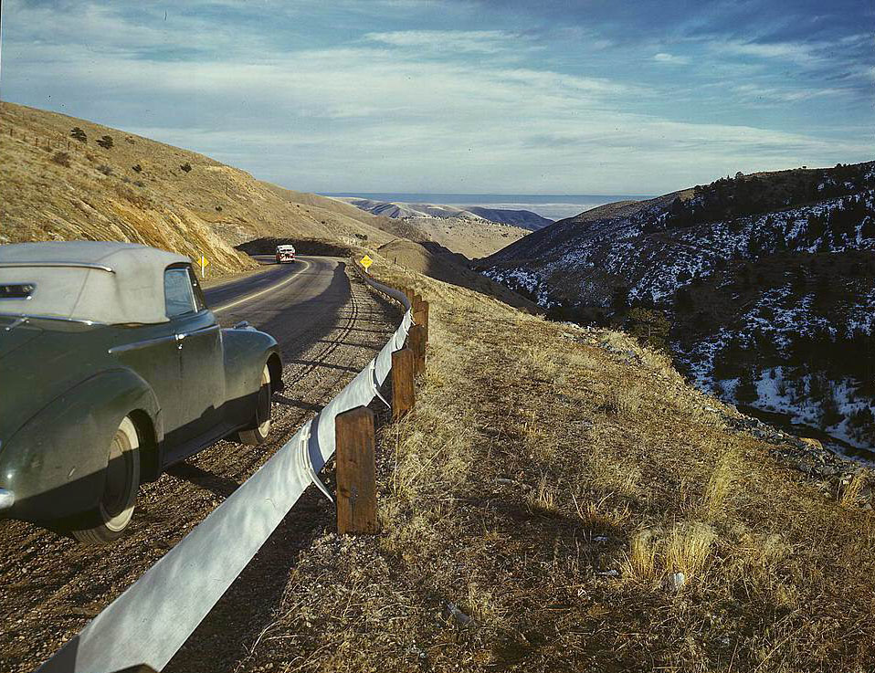 #67 View along US 40 in Mount Vernon Canyon, Colorado, 1950s