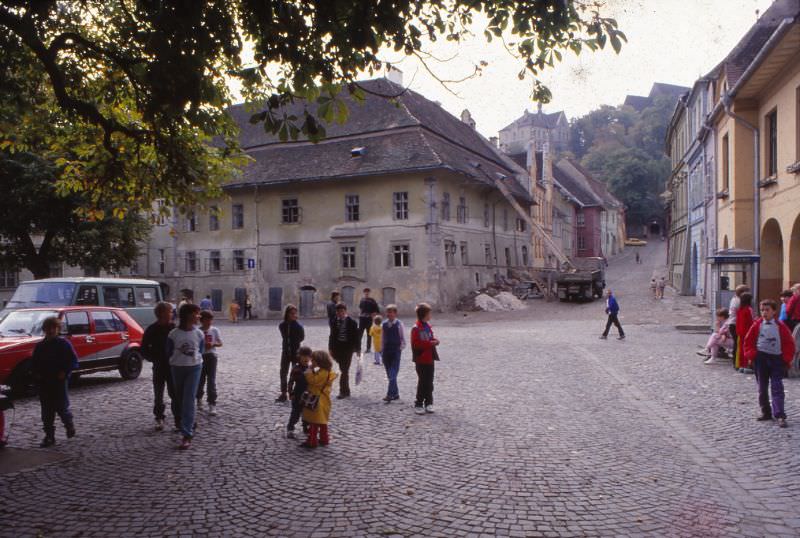 #27 Sighisoara. Romanian children, 1990