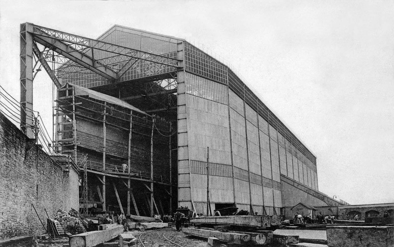 #15 A naval shipyard in Cherbourg, France, 1902.