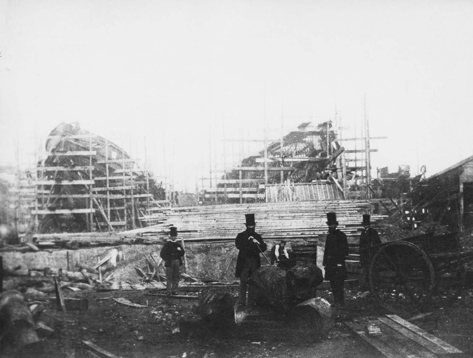 #5 The shipyard of James Ash & Company, London, 1863.