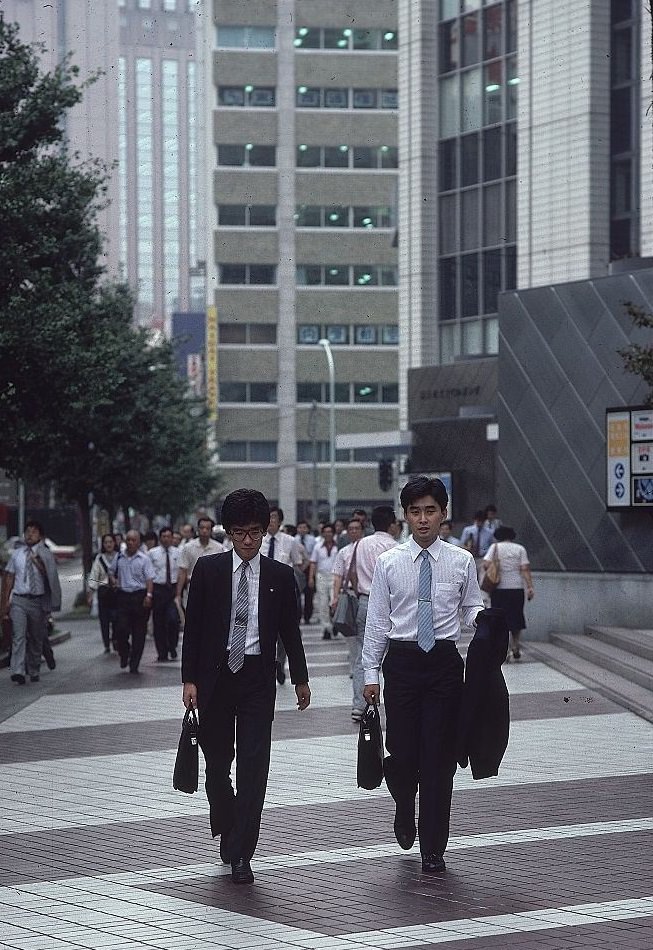 #101 Business Pedestrians on Tokyo Street, 1980s