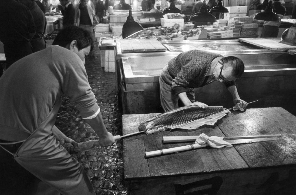 #81 Tsukiji fish market in Tokyo, 1984