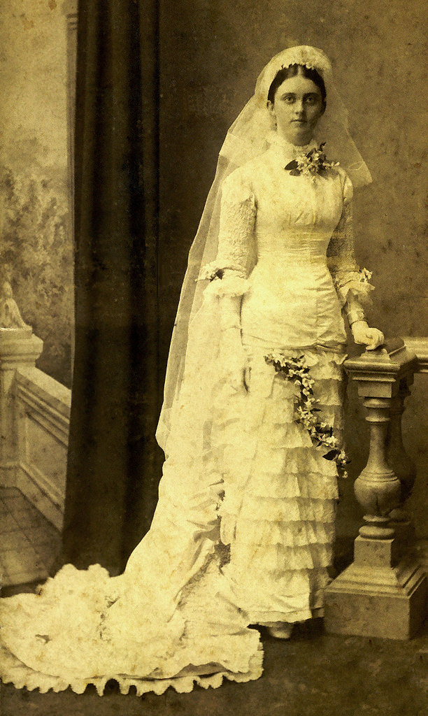 #11 Harriet Louisa Thorne on her wedding day in 1882
