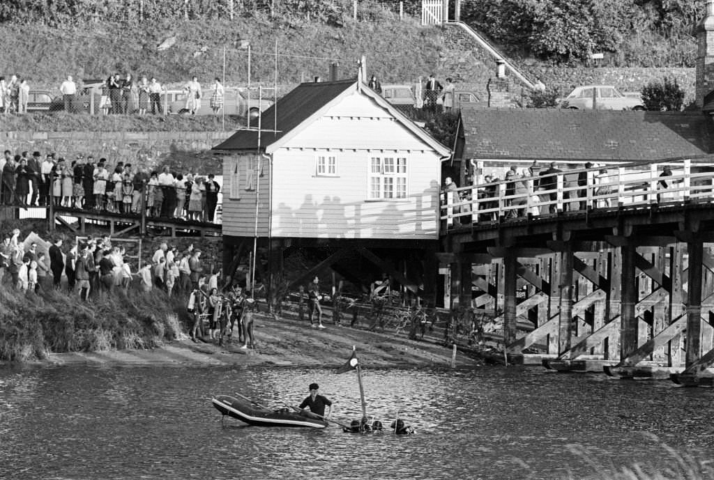#119 Pleasure boat Prince of Wales capsized and tipped its 39 passengers into the Mawddach Estuary at Penmaenpool, Merioneth, North Wales on the 22nd July 1966 .