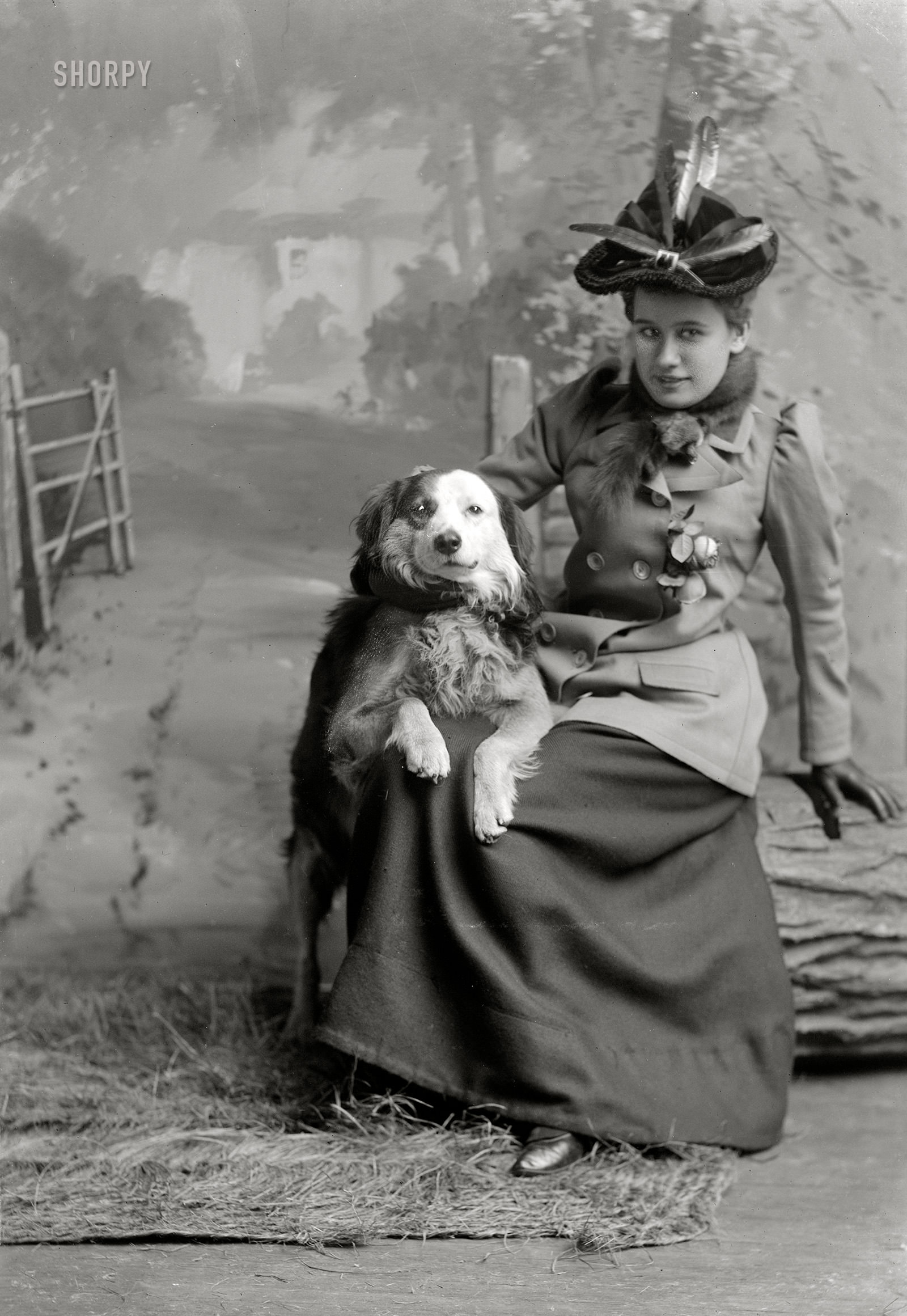 #31 Beall, Nellie and her little dog, 1892