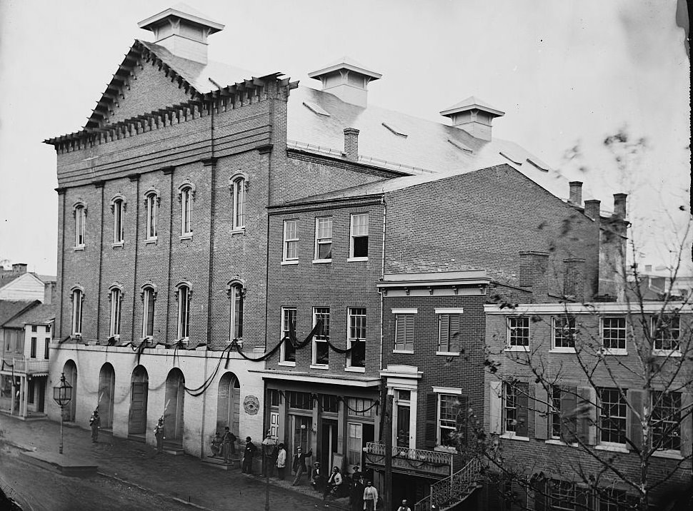 #37 Guards are posted at entrance of Ford’s Theater after the assassination of U.S. President Abraham Lincoln April, 1865
