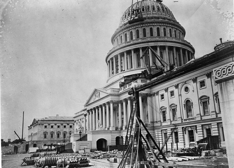 #46 The U. S. Capitol in its last stages of reconstruction. Washington D. C., June 28, 1863.
