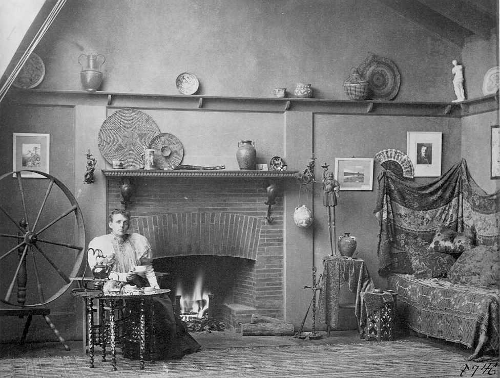 #74 Frances Benjamin Johnston in Her Studio, 1890s.