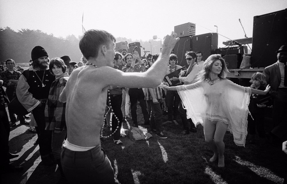 #7 People dancing and enjoying the Human Be-In at Golden Gate Park Polo Fields, January 14, 1967.