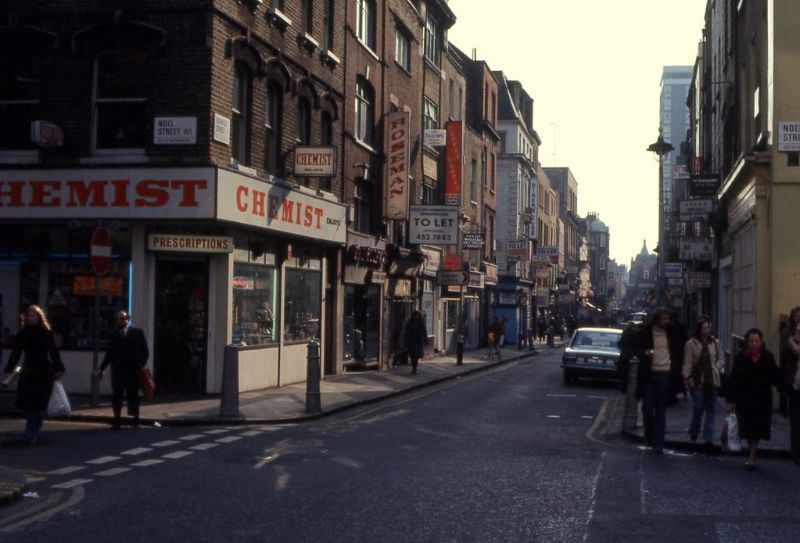 #74 Berwick Street, London, February 1976