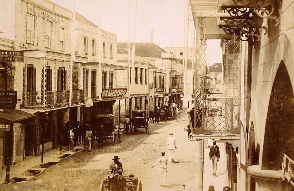#105 Broad Street, Bridgetown, Barbados, West Indies, 1890.