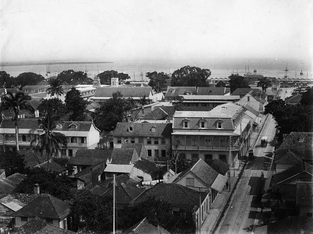 #109 St Vincent Street and Post Office, Bridgetown, 1890
