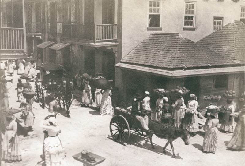 #18 Bridgetown street scenes, 1890s