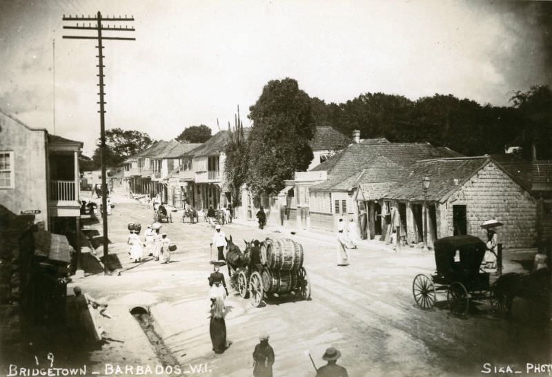 #19 Bridgetown street scenes, 1890s