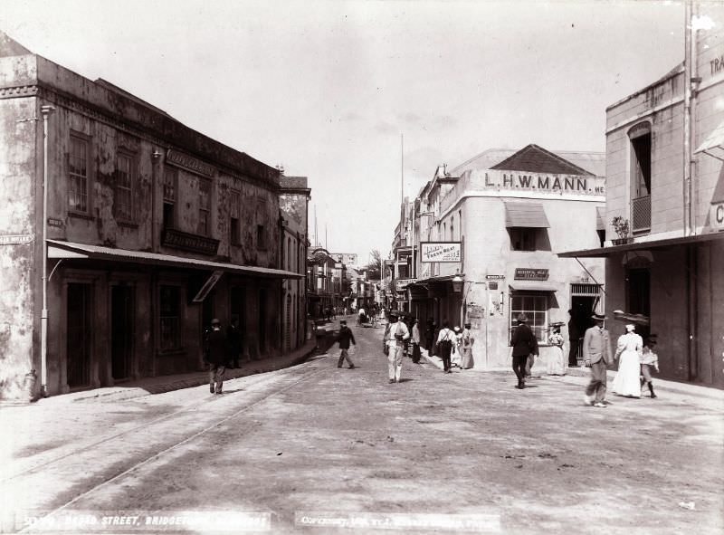#22 Bridgetown street scenes, 1890s