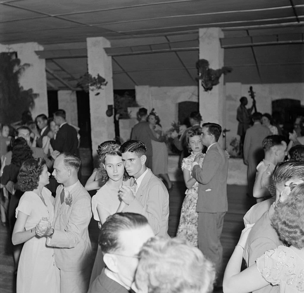 #61 A view of a night club as patrons dance in Bridgetown, 1946