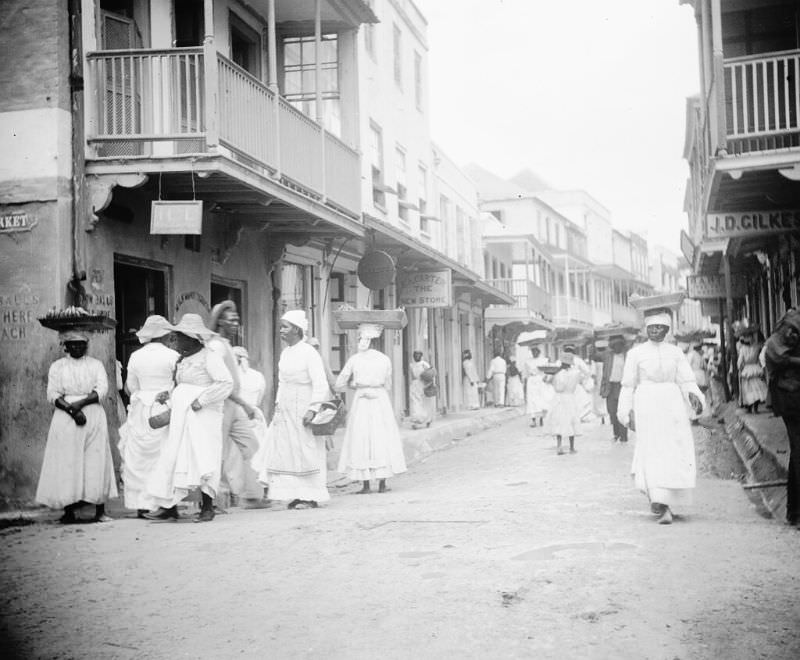 #13 Bridgetown street scenes, 1890s