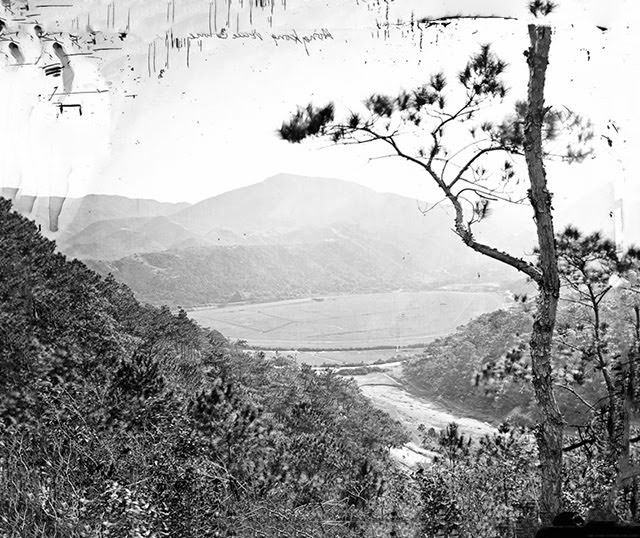 #16 Racecourse, Happy Valley, from the south side of Morrison Hill looking ESE over the race course to Jardine’s Lookout, Hong Kong, 1869
