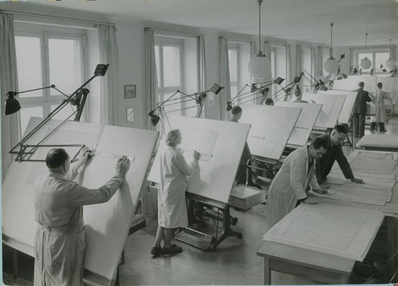 #1 Engineering drafting office, 1951