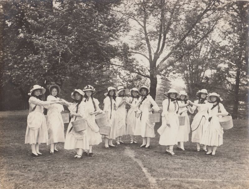 #1 Girton School for Girls May Revels celebration, 1910