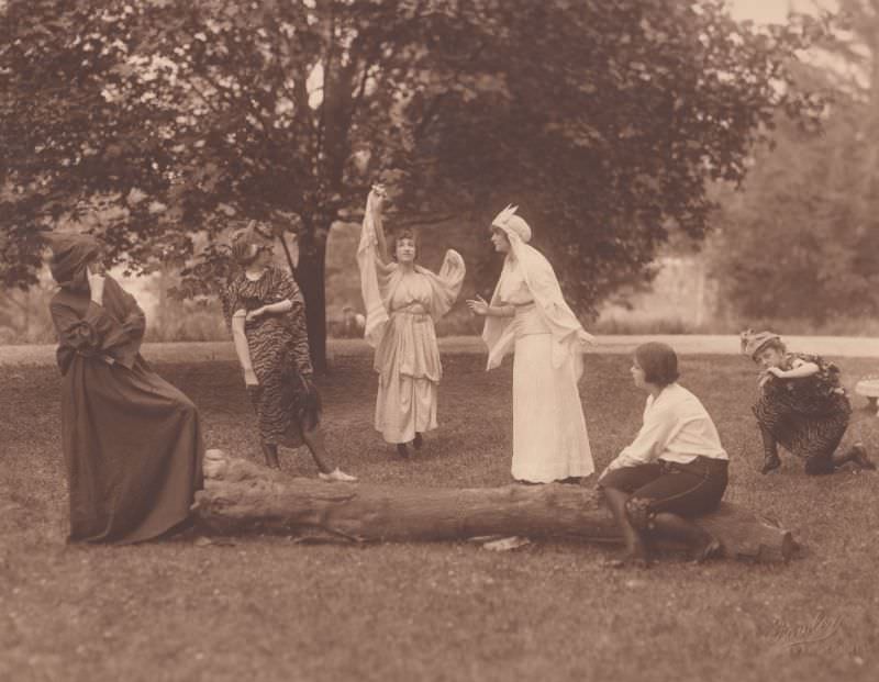 #26 The Girton School upper and lower schools 1914 performance of “Sanctuary