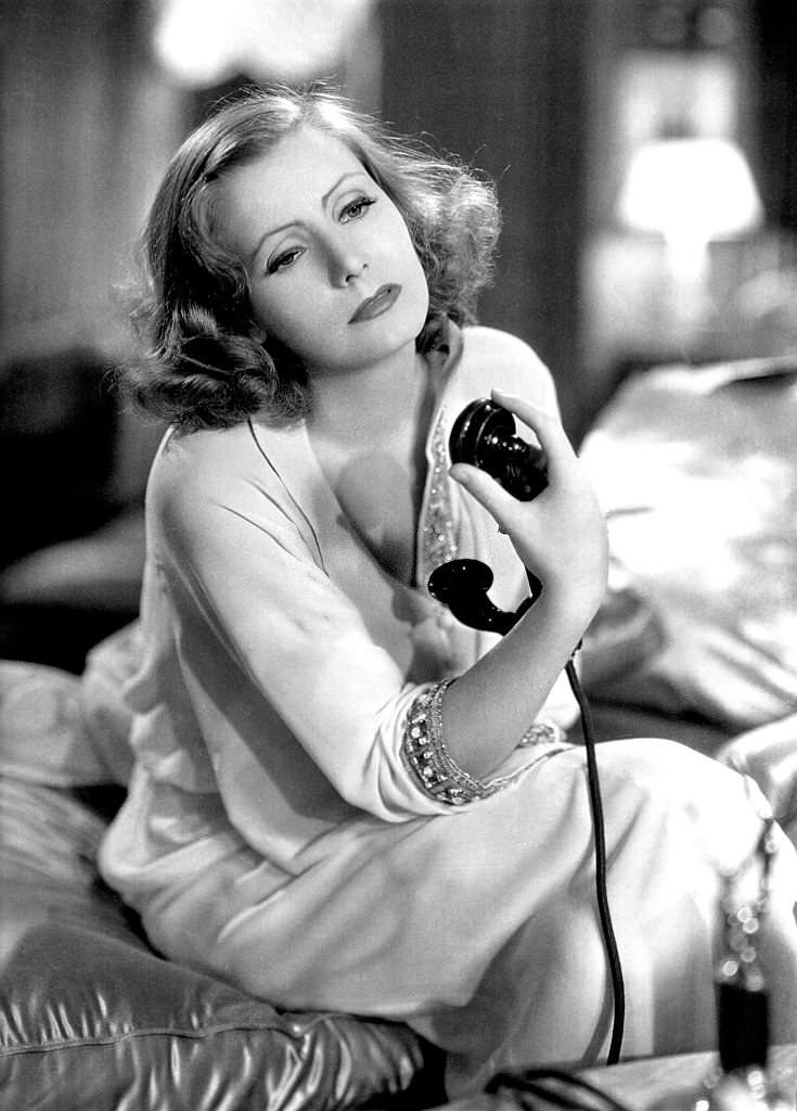 Greta Garbo on the set of ‘Grand Hotel’, 1932.