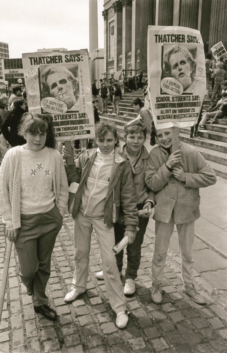 #88 School students’ strike against Youth Training Scheme conscription, 1985.