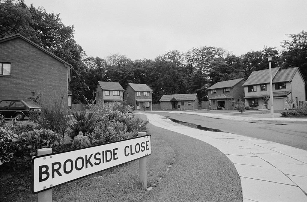 #62 The set of the Liverpool based soap opera Brookside on September 19, 1984.